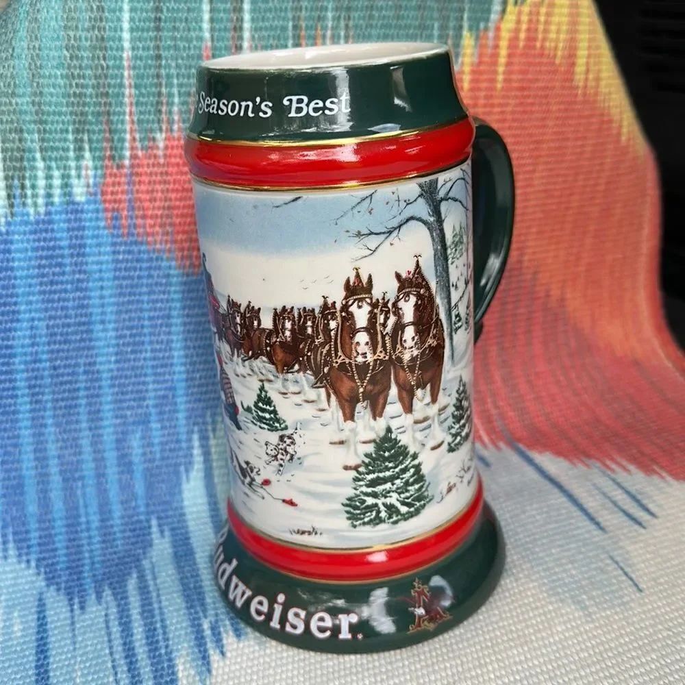 Vintage 1991 Budweiser Beer Stein “The Seasons Best” Clydesdale